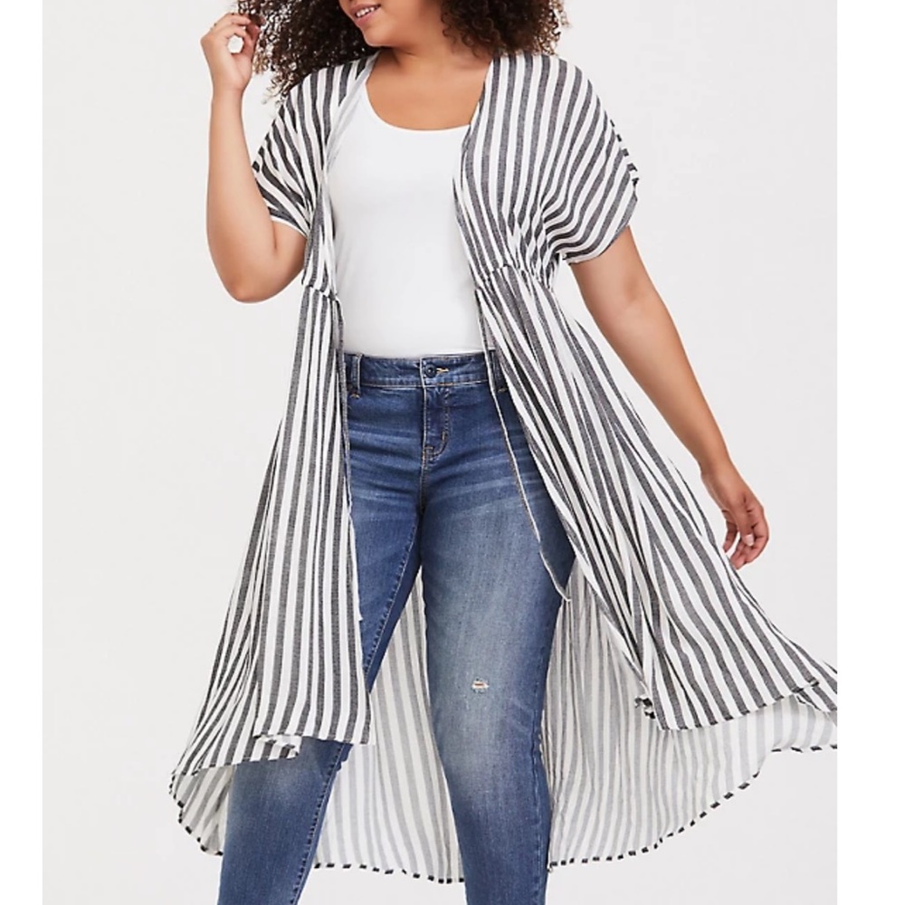 Torrid Striped Duster / Kaftan - plus size